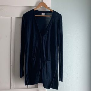 EUC CABI navy button up cardigan